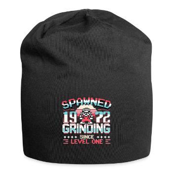 Spawned 1972 Grinding Since Level One Funny Gamer - Jersey Beanie - black - Front