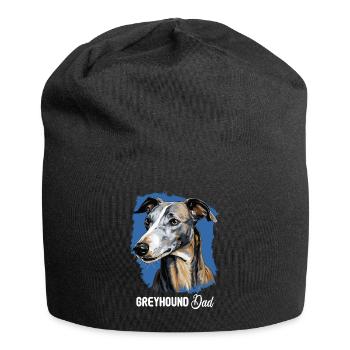 Hund Greyhound - Jersey-Beanie - Schwarz - Vorne