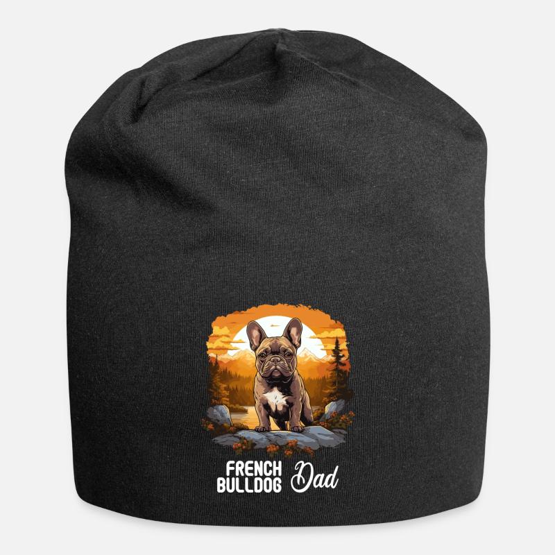 Chien Bouledogue Français - Bonnet en jersey - noir