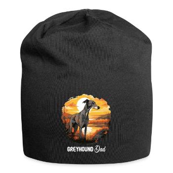 Hund Greyhound - Jersey-Beanie - Schwarz - Vorne