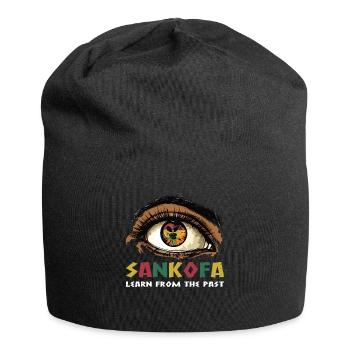 Art « Sankofa apprenant du passé » - Bonnet en jersey - noir - Devant