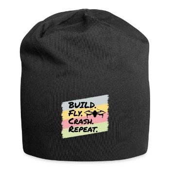 Build Fly Crash Drones Drone Pilot - Jersey Beanie - black - Front