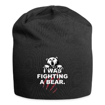 Je combattais un ours - Bonnet en jersey - noir - Devant