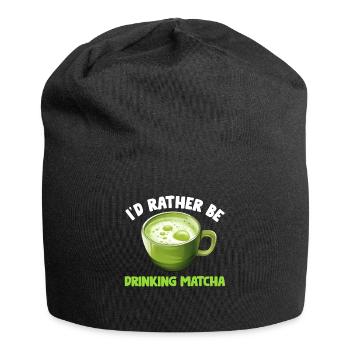 Matcha Tea Latte Lover For Green Tea Funny Matcha - Jersey Beanie - black - Front