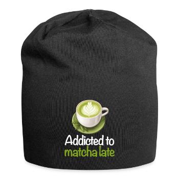 Matcha Tee Latte Liebhaber für grünen Tee Lustiger Matcha - Jersey-Beanie - Schwarz - Vorne