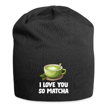 Matcha Tea Latte Lover For Green Tea Funny Matcha - Jersey Beanie - black - Front