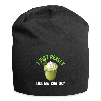 Matcha Tea Latte Lover For Green Tea Funny Matcha - Jersey Beanie - black - Front