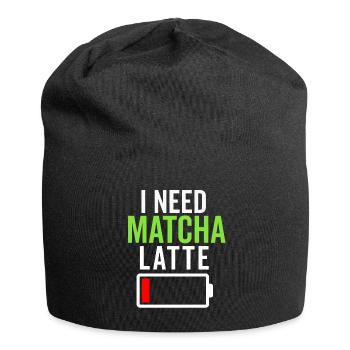 Matcha Tea Latte Lover For Green Tea Funny Matcha - Jersey Beanie - black - Front