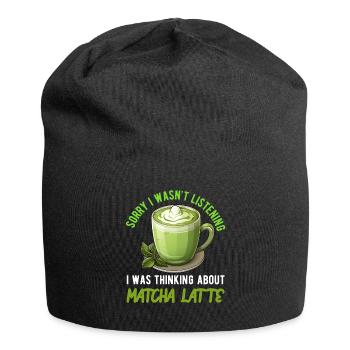 Matcha Tea Latte Lover For Green Tea Funny Matcha - Jersey Beanie - black - Front