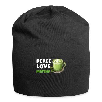 Matcha Tee Latte Liebhaber für grünen Tee Lustiger Matcha - Jersey-Beanie - Schwarz - Vorne