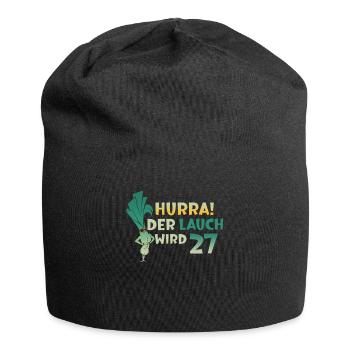 Hurra der Lauch wird 27 - Jersey-Beanie - Schwarz - Vorne