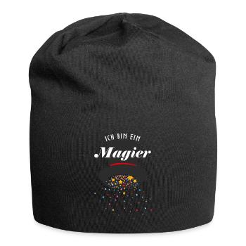 Magier Zaubershow Zauberhut Zauberkünstler Magie - Jersey-Beanie - Schwarz - Vorne