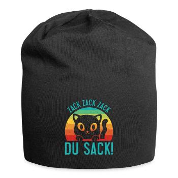 Gaming Katze Zack Zack Du Sack! Videospieler - Jersey-Beanie - Schwarz - Vorne