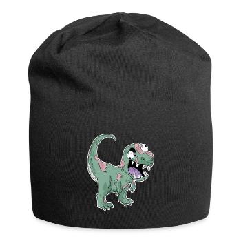 Dinosaur Zombie Creepy - Jersey Beanie - black - Front