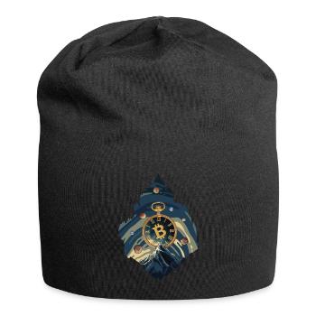 Bitcoin Uhr - Jersey-Beanie - Schwarz - Vorne