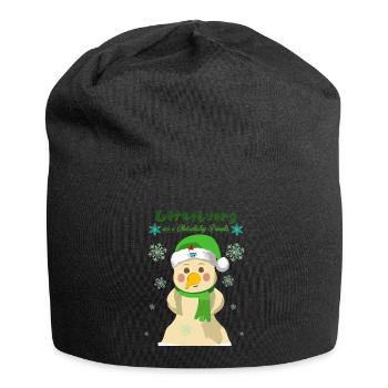 Lëtzebuerg ass e Chrëschtdag paradis - Jersey-Beanie - Schwarz - Vorne