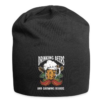 Boire De La Bière Et Se Laisser Pousser La Barbe Drôle - Bonnet en jersey - noir - Devant