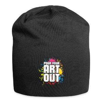 Pour your art out - Jersey Beanie - black - Front