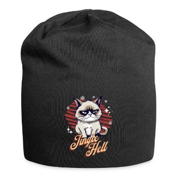 Wütende Katze Xmas Sarkastisch Lustige Katze Meme - Jersey-Beanie - Schwarz - Vorne