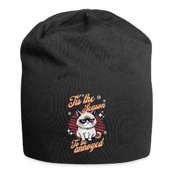 Wütende Katze Xmas Sarkastisch Lustige Katze Meme - Jersey-Beanie - Schwarz - Vorne