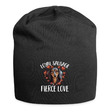 Dachshund badger wiener dog Loyal sausage fierce - Jersey Beanie - black - Front
