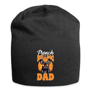 Frenchie Dog Breed French Bulldog Dad - Jersey Beanie - black - Front