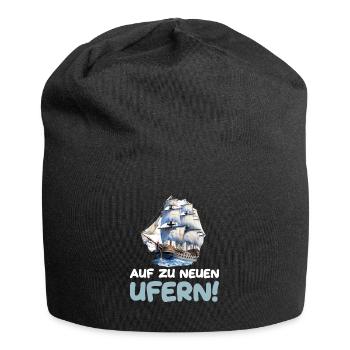 Auf zu neuen Ufern Segeln Segelschiff - Jersey-Beanie - Schwarz - Vorne