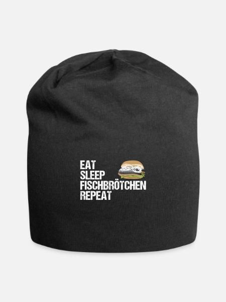 Lebenszyklus des Fischbrötchen-Fans Geschenk - Jersey-Beanie - Schwarz