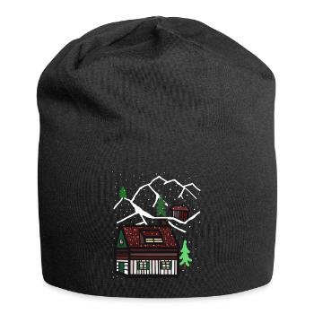 Winter Christmas Tyrol Alps Alm Snow Xmas Nature - Jersey Beanie - black - Front