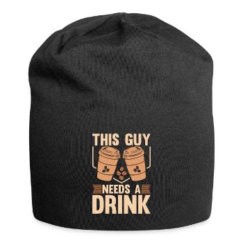 Espresso Ce gars a besoin d’une boisson Coffee Lover Latte - Bonnet en jersey - noir - Devant