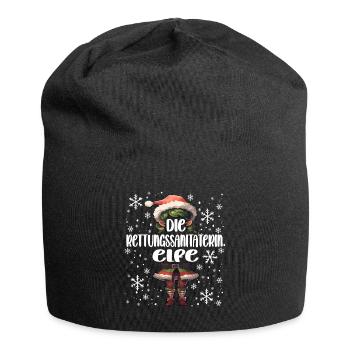 Weihnachtsoutfit Rettungssanitäterin - Jersey-Beanie - Schwarz - Vorne