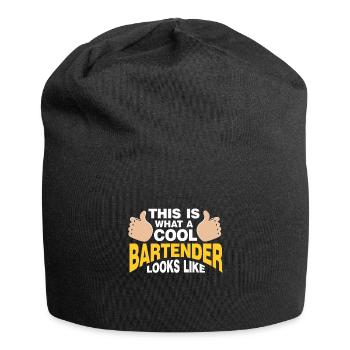 Barman Cadeau Emploi Serveur Barman - Bonnet en jersey - noir - Devant