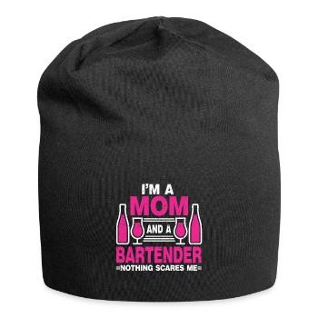 Barman Cadeau Emploi Serveur Barman - Bonnet en jersey - noir - Devant