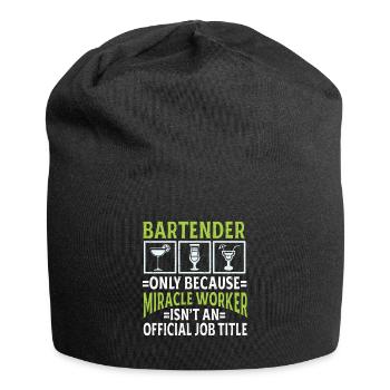 Barman Cadeau Emploi Serveur Barman - Bonnet en jersey - noir - Devant