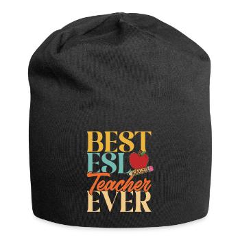 Lehrkraft Englisch Zweitsprache Fremdsprache - Jersey-Beanie - Schwarz - Vorne