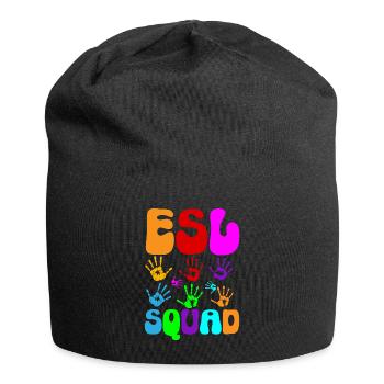 Lehrkraft Englisch Zweitsprache Fremdsprache - Jersey-Beanie - Schwarz - Vorne
