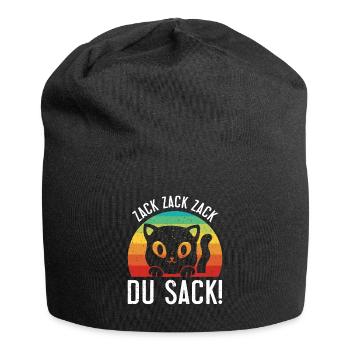 Gaming Katze Zack Zack Du Sack! Videospieler - Jersey-Beanie - Schwarz - Vorne