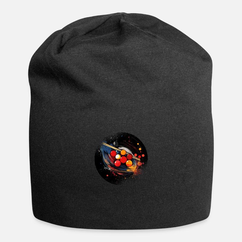 Snooker game Snooker-tisch Snookerkugeln Vintage - Jersey-Beanie - Schwarz