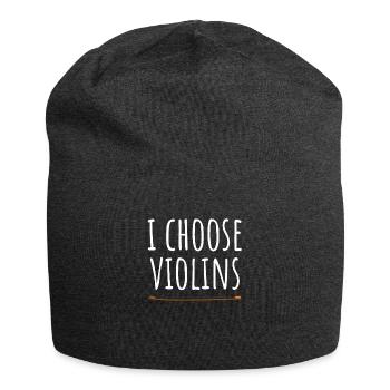 Violinist I Choose Violins Violinist Violinist - Jersey Beanie - charcoal grey - Front