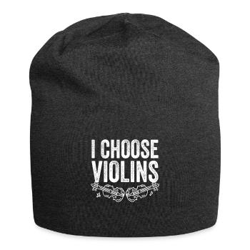 Violinist I Choose Violins Violinist Violinist - Jersey Beanie - charcoal grey - Front