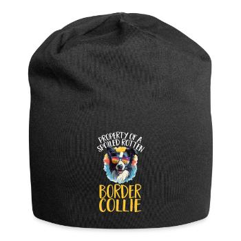 Chien Border Collie - Propriété d’un Collie gâté - Bonnet en jersey - noir - Devant
