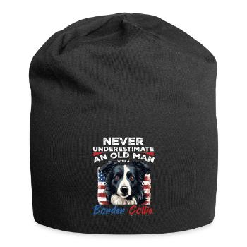 Border Collie Dog - Never Underestimate - Jersey-Beanie - Schwarz - Vorne
