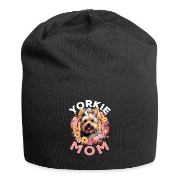 Yorkshire Terrier Dog Yorkie - Yorkie Mom - Jersey Beanie - black - Front