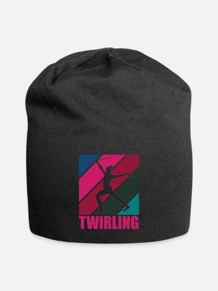 Bâton Twirling Bâton Twirler cadeau - Bonnet en jersey - noir