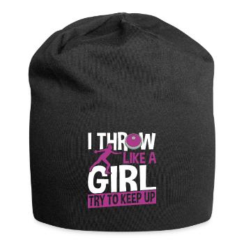 Discus Throw Discus Thrower cadeau - Bonnet en jersey - noir - Devant