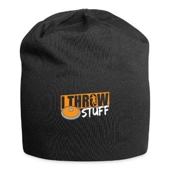 Discus Throw Discus Thrower cadeau - Bonnet en jersey - noir - Devant