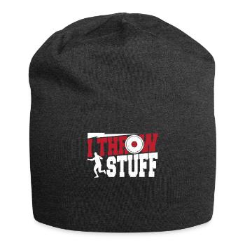 Diskuswerfen Diskuswerfer Geschenk - Jersey-Beanie - Anthrazit - Vorne