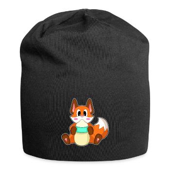 Fox Baby Milk Bottle - Jersey Beanie - black - Front
