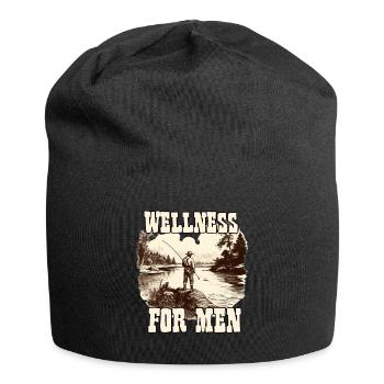 Angler gifts fishing t-shirt for hobby fishermen - Jersey Beanie - black - Front