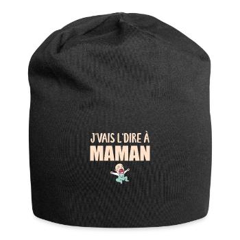 J'vais l'dire - Enfant - Phrase Drôle - Bonnet en jersey - noir - Devant